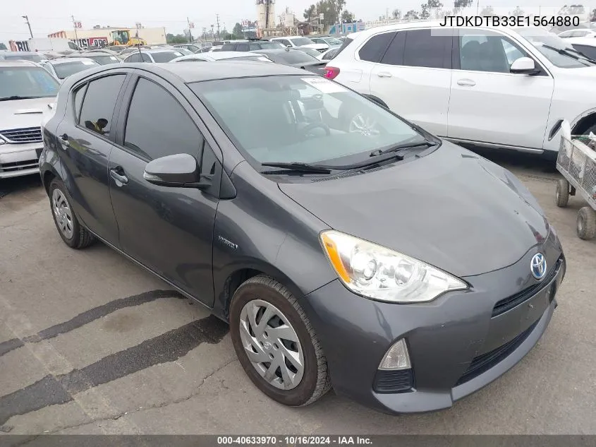 2014 Toyota Prius C Three VIN: JTDKDTB33E1564880 Lot: 40633970