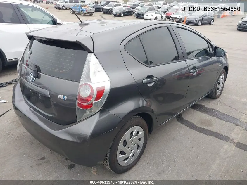 2014 Toyota Prius C Three VIN: JTDKDTB33E1564880 Lot: 40633970