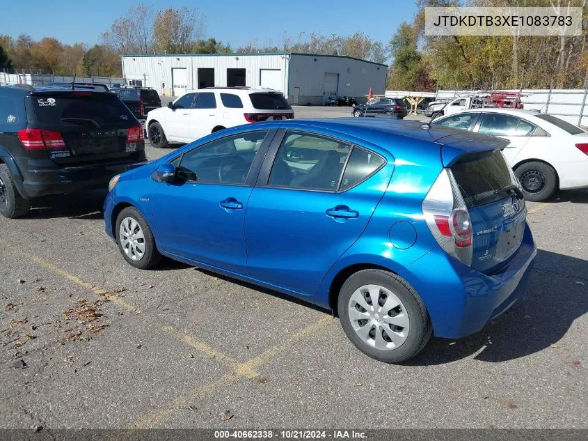 2014 Toyota Prius C Two VIN: JTDKDTB3XE1083783 Lot: 40662338