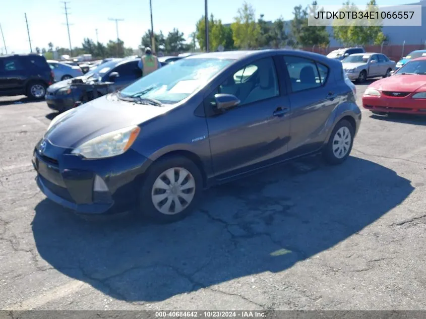 2014 Toyota Prius C One VIN: JTDKDTB34E1066557 Lot: 40684642