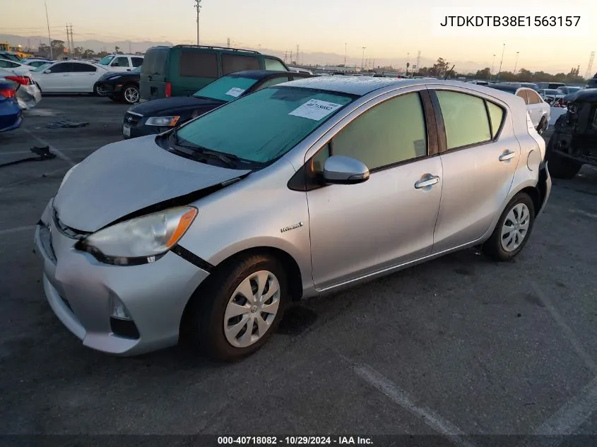 2014 Toyota Prius C One VIN: JTDKDTB38E1563157 Lot: 40718082