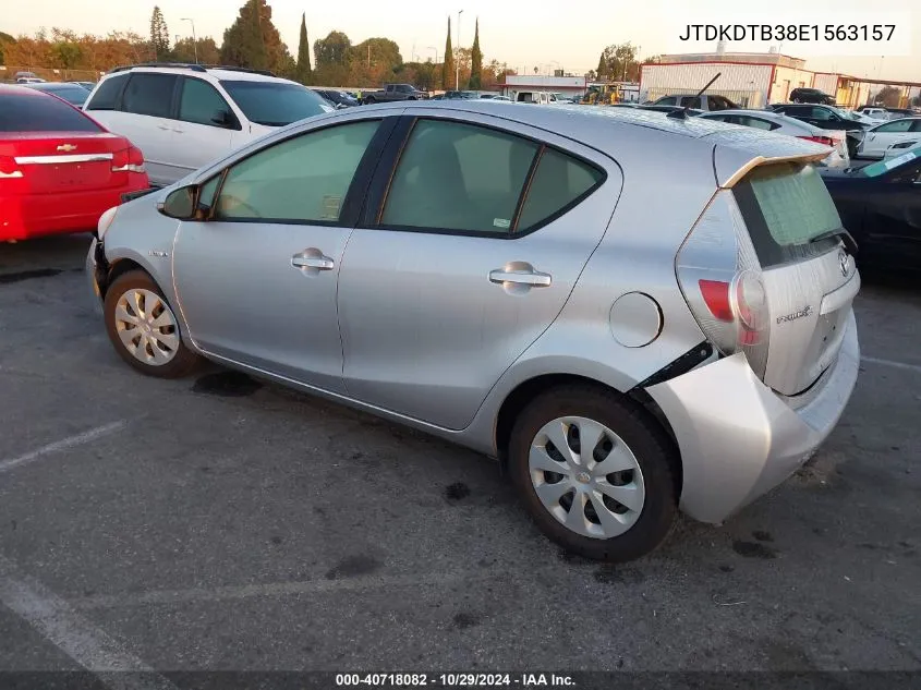 2014 Toyota Prius C One VIN: JTDKDTB38E1563157 Lot: 40718082