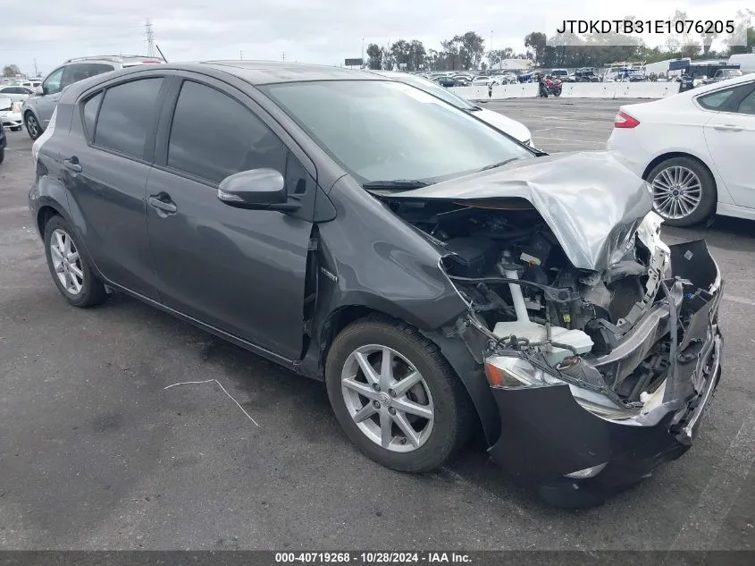 2014 Toyota Prius C Three VIN: JTDKDTB31E1076205 Lot: 40719268