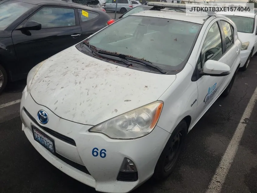 2014 Toyota Prius C Two VIN: JTDKDTB3XE1574046 Lot: 40757095