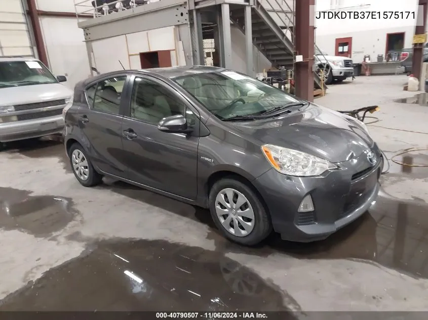 2014 Toyota Prius C One VIN: JTDKDTB37E1575171 Lot: 40790507