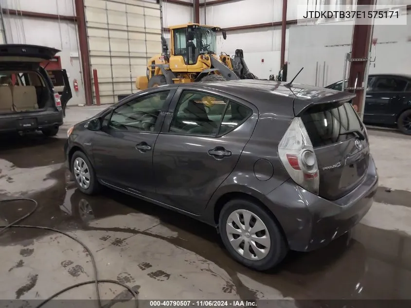 2014 Toyota Prius C One VIN: JTDKDTB37E1575171 Lot: 40790507