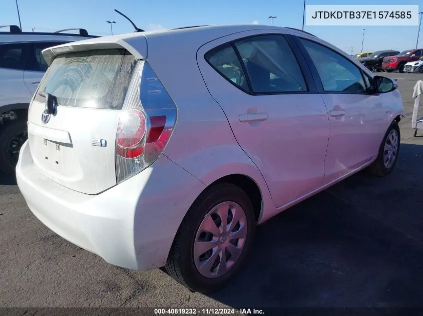 JTDKDTB37E1574585 2014 Toyota Prius C One