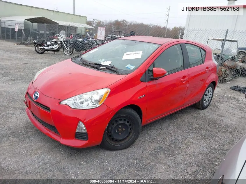 2014 Toyota Prius C Two VIN: JTDKDTB38E1562168 Lot: 40856084