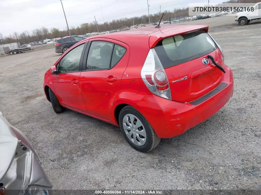 2014 Toyota Prius C Two VIN: JTDKDTB38E1562168 Lot: 40856084