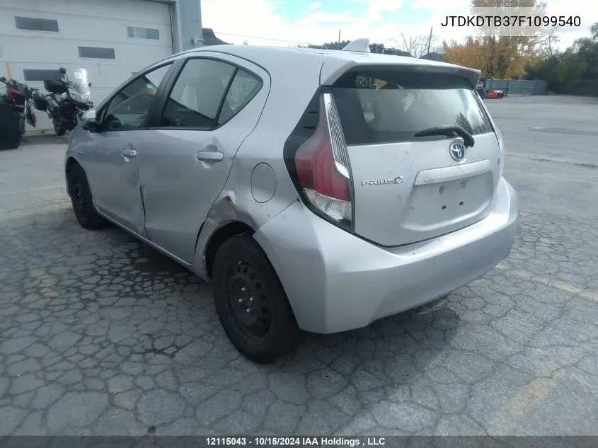 JTDKDTB37F1099540 2015 Toyota Prius C Technology