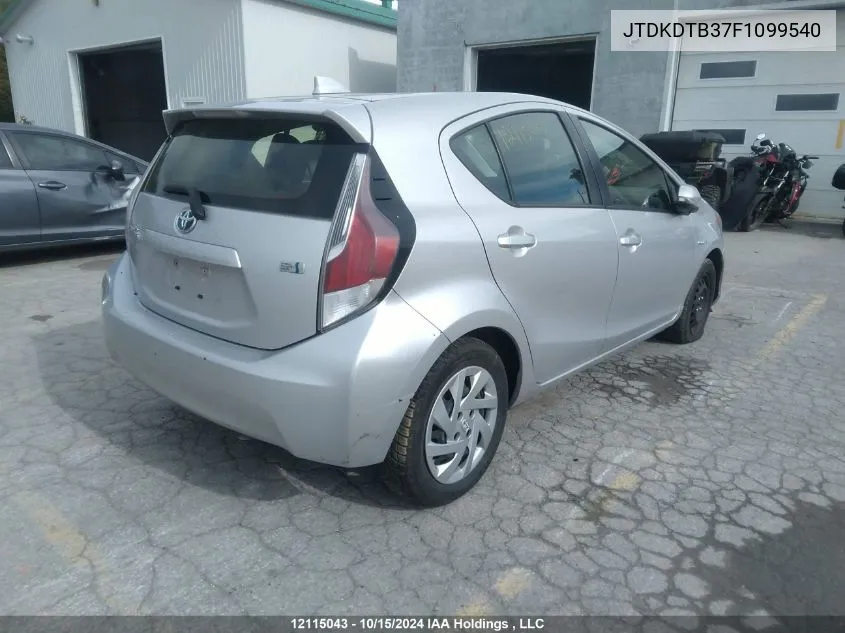 JTDKDTB37F1099540 2015 Toyota Prius C Technology