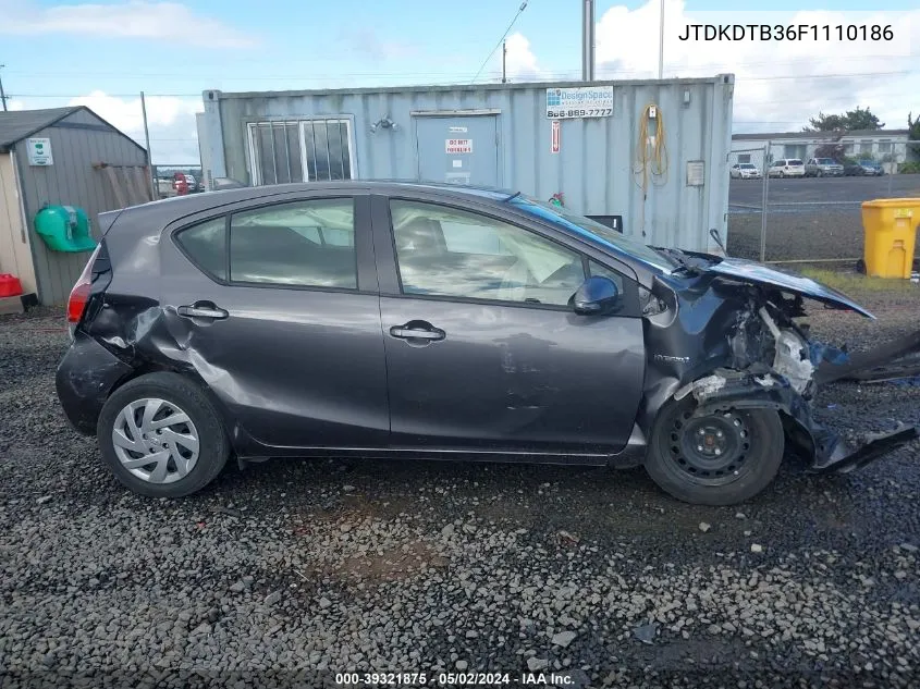 JTDKDTB36F1110186 2015 Toyota Prius C Two