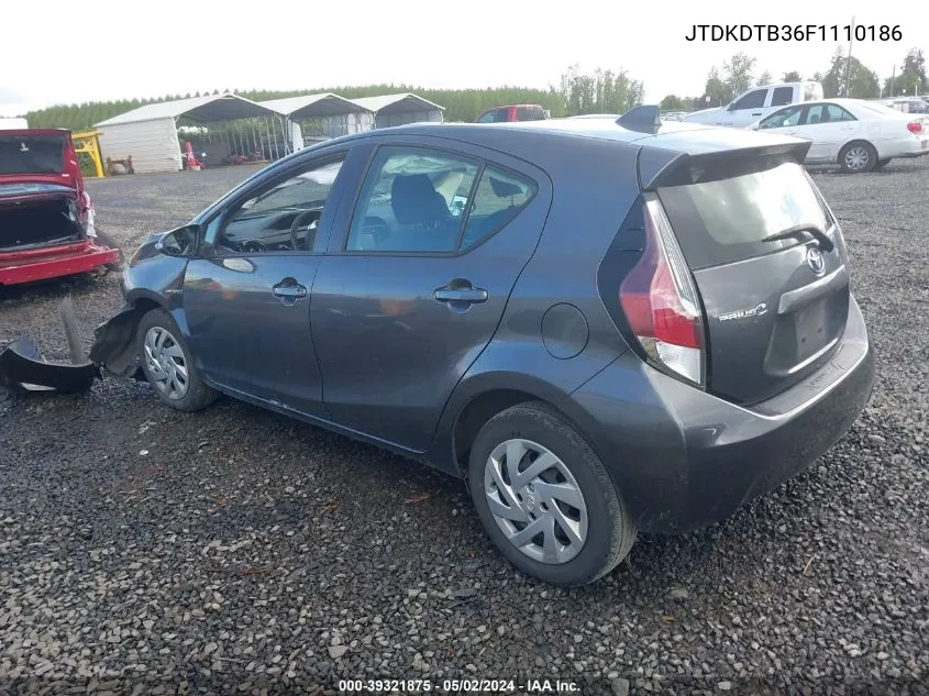 JTDKDTB36F1110186 2015 Toyota Prius C Two