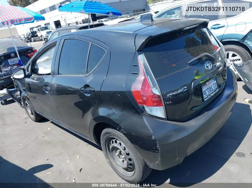 JTDKDTB32F1110718 2015 Toyota Prius C Two