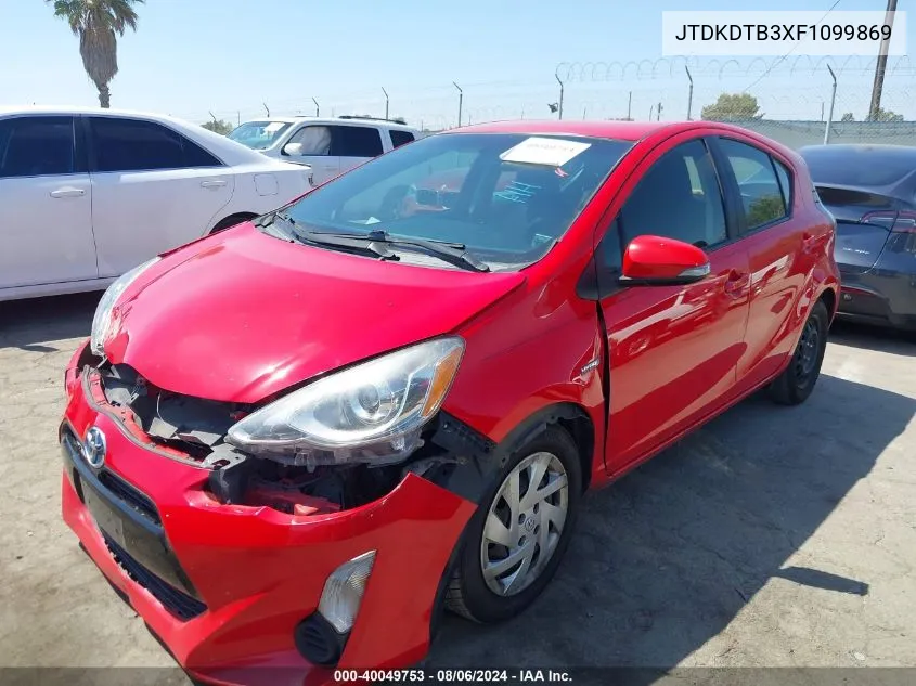 JTDKDTB3XF1099869 2015 Toyota Prius C Two