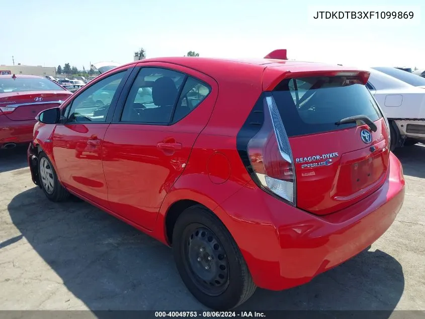 JTDKDTB3XF1099869 2015 Toyota Prius C Two