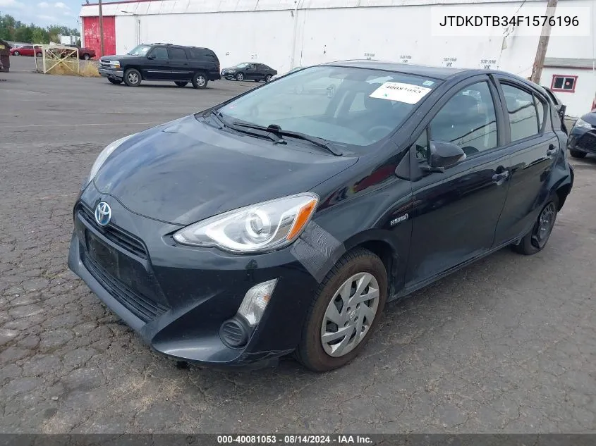 2015 Toyota Prius C Two VIN: JTDKDTB34F1576196 Lot: 40081053