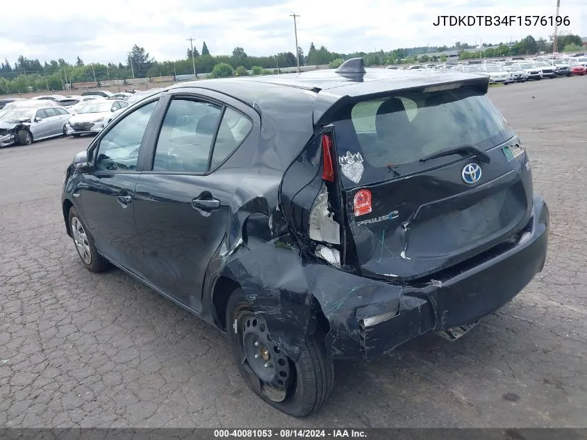 JTDKDTB34F1576196 2015 Toyota Prius C Two