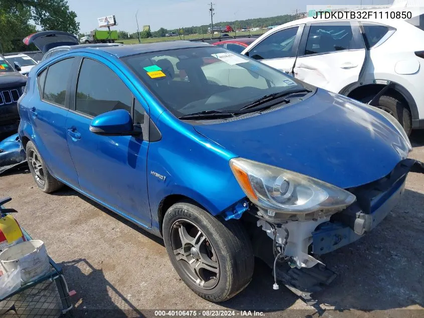 JTDKDTB32F1110850 2015 Toyota Prius C Three