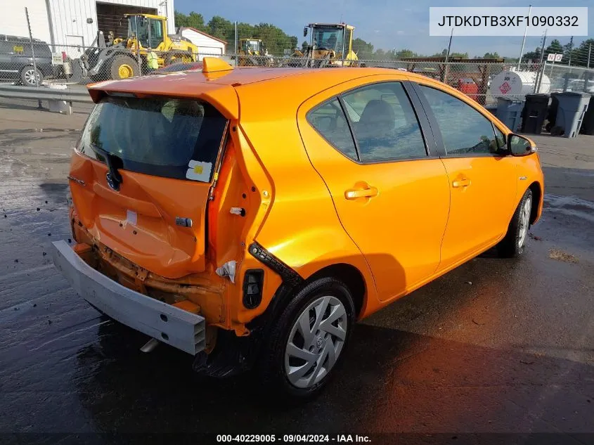 JTDKDTB3XF1090332 2015 Toyota Prius C Two