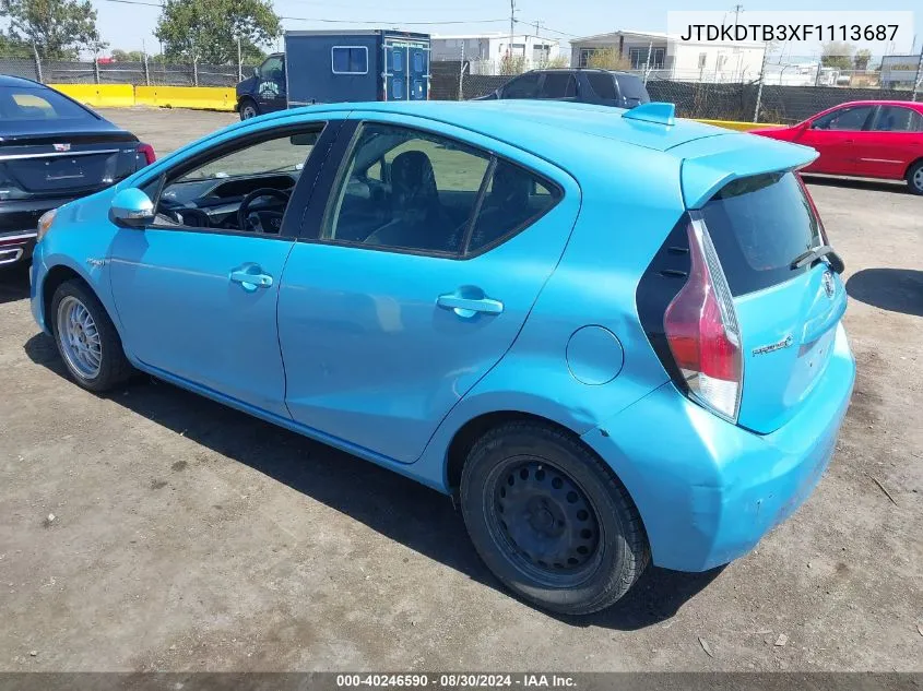 JTDKDTB3XF1113687 2015 Toyota Prius C One