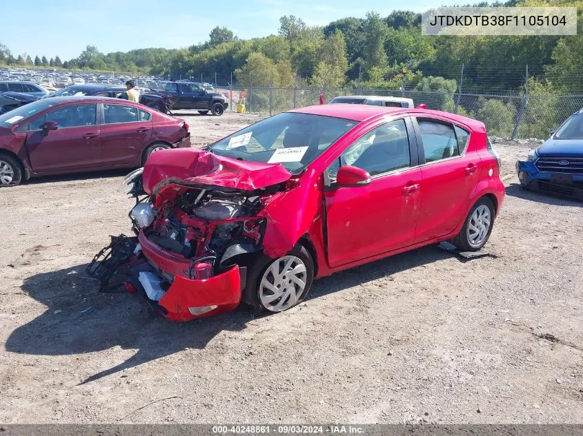 2015 Toyota Prius C One VIN: JTDKDTB38F1105104 Lot: 40248861