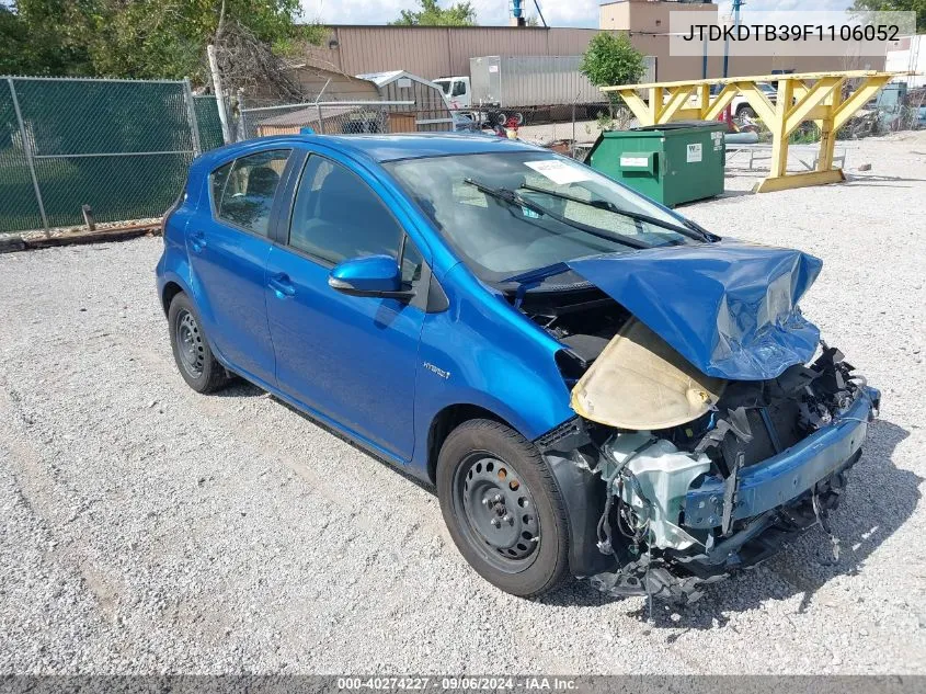 2015 Toyota Prius C Two VIN: JTDKDTB39F1106052 Lot: 40274227