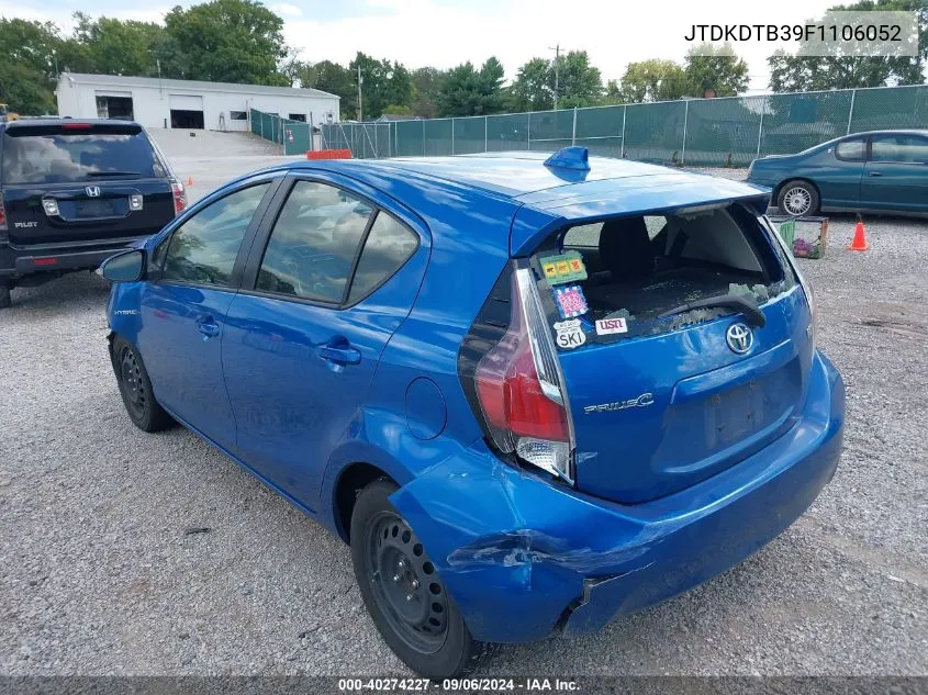 JTDKDTB39F1106052 2015 Toyota Prius C Two