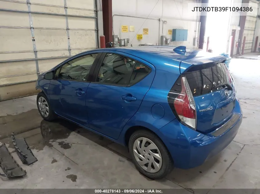 JTDKDTB39F1094386 2015 Toyota Prius C Three