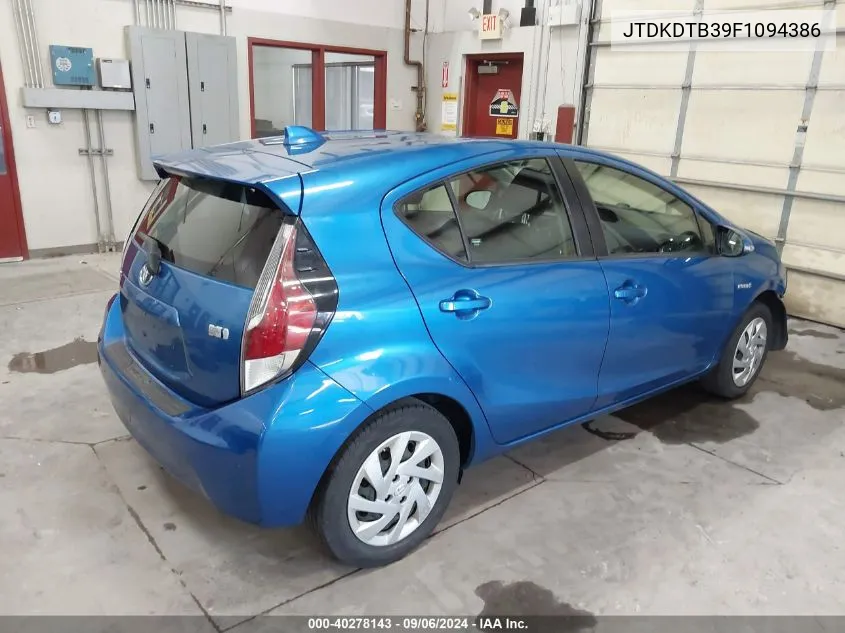 JTDKDTB39F1094386 2015 Toyota Prius C Three