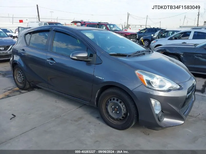 2015 Toyota Prius C Three VIN: JTDKDTB34F1583049 Lot: 40283227