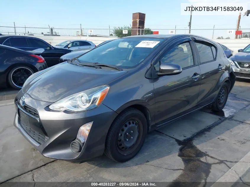 2015 Toyota Prius C Three VIN: JTDKDTB34F1583049 Lot: 40283227