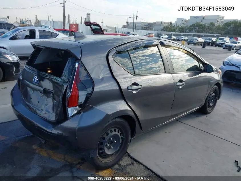 2015 Toyota Prius C Three VIN: JTDKDTB34F1583049 Lot: 40283227