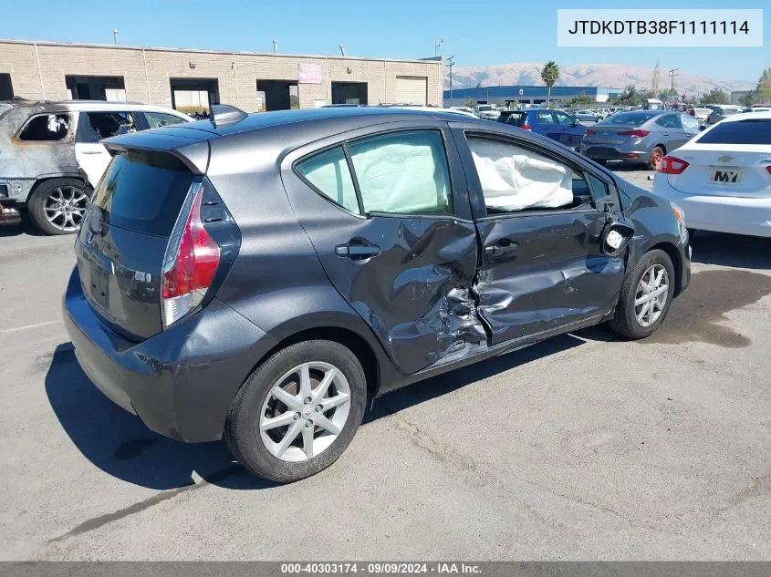 JTDKDTB38F1111114 2015 Toyota Prius C Three