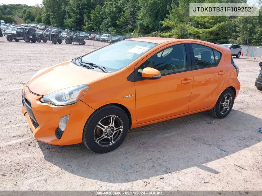 JTDKDTB31F1092521 2015 Toyota Prius C Three