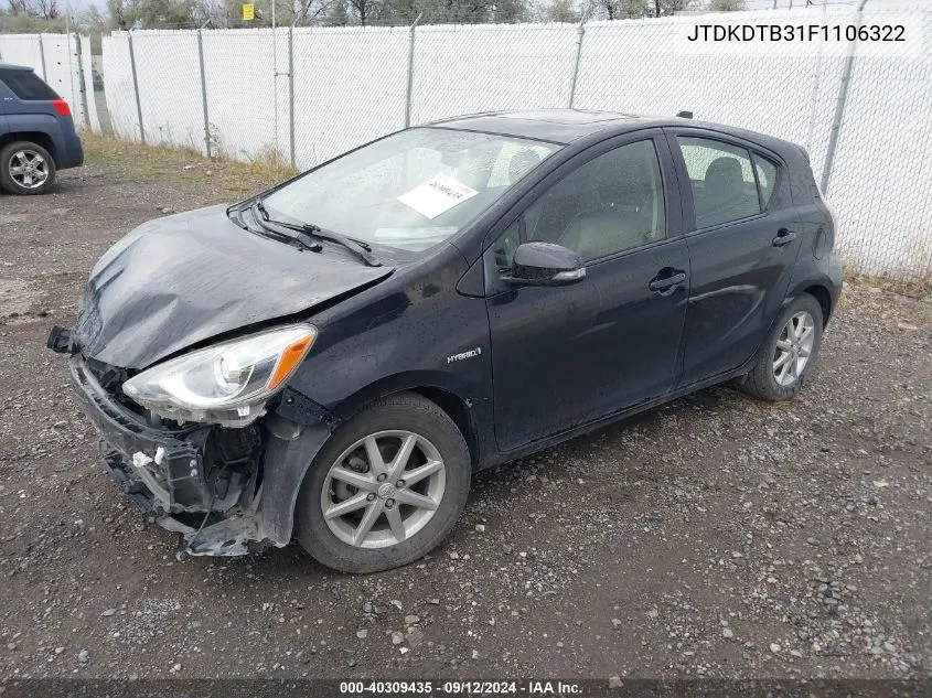 JTDKDTB31F1106322 2015 Toyota Prius C