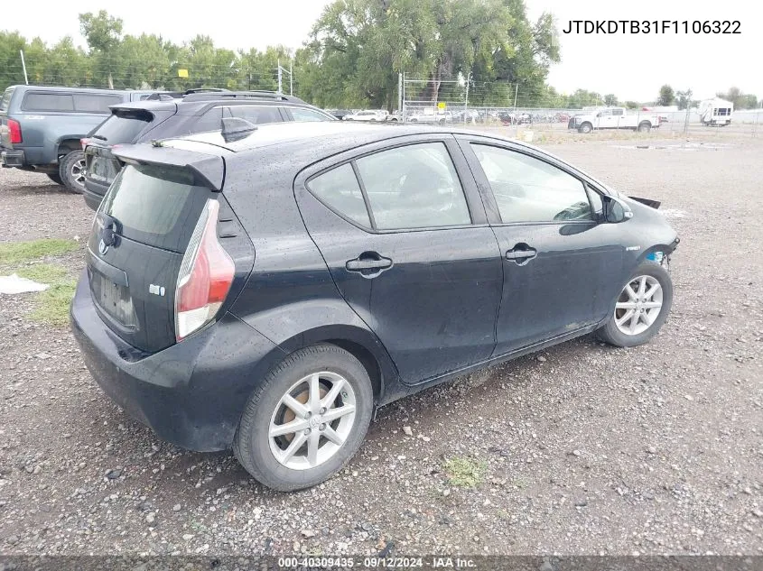 JTDKDTB31F1106322 2015 Toyota Prius C