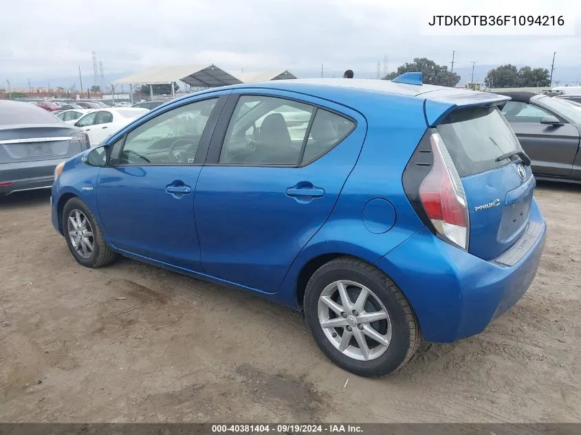 JTDKDTB36F1094216 2015 Toyota Prius C Four