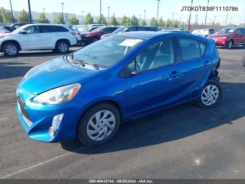 JTDKDTB38F1110786 2015 Toyota Prius C Two