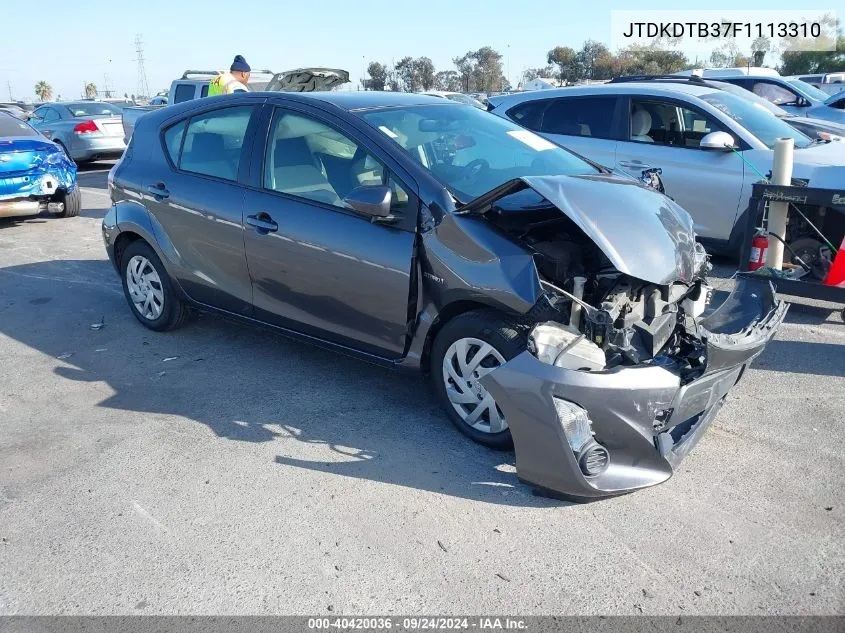 JTDKDTB37F1113310 2015 Toyota Prius C One