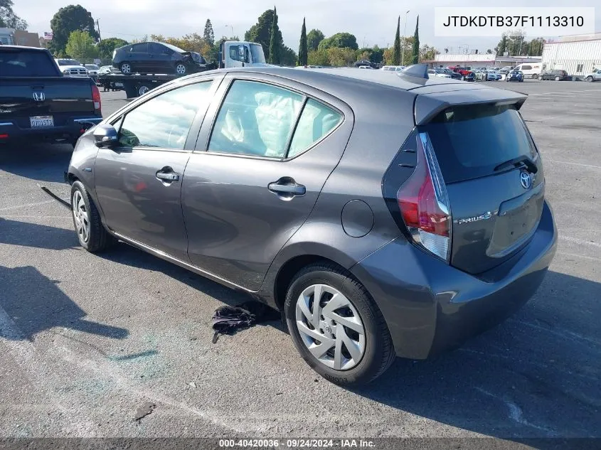 JTDKDTB37F1113310 2015 Toyota Prius C One