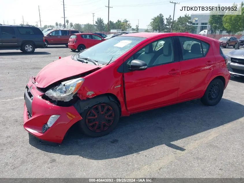 JTDKDTB35F1109952 2015 Toyota Prius C One