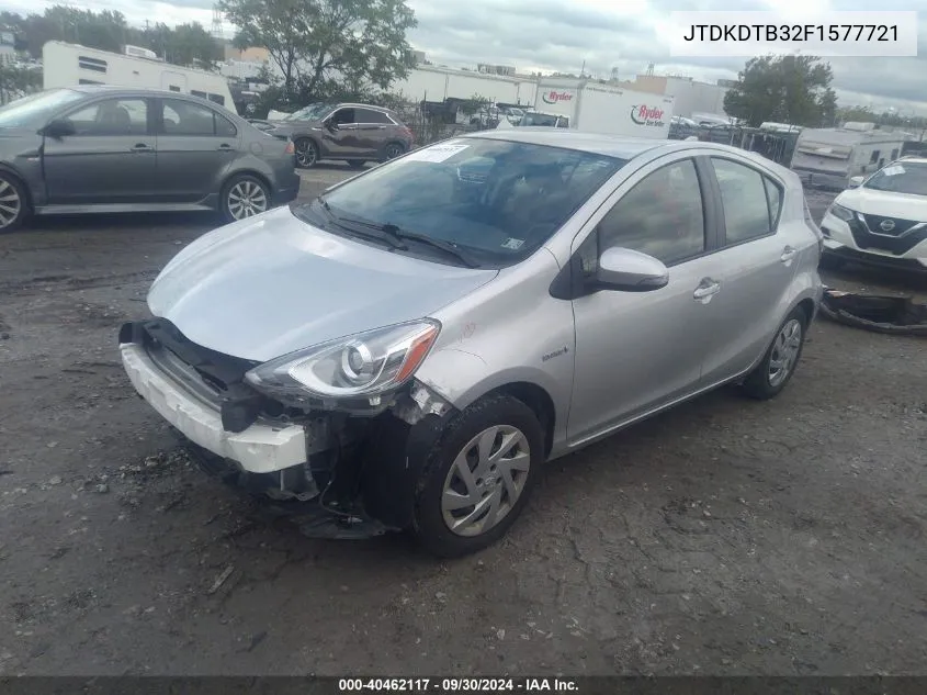 2015 Toyota Prius C VIN: JTDKDTB32F1577721 Lot: 40462117