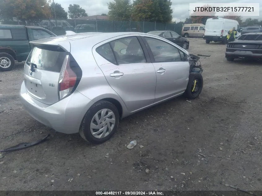 2015 Toyota Prius C VIN: JTDKDTB32F1577721 Lot: 40462117