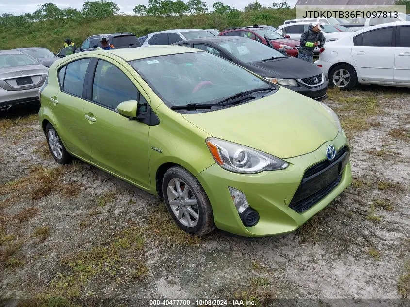 JTDKDTB36F1097813 2015 Toyota Prius C Three