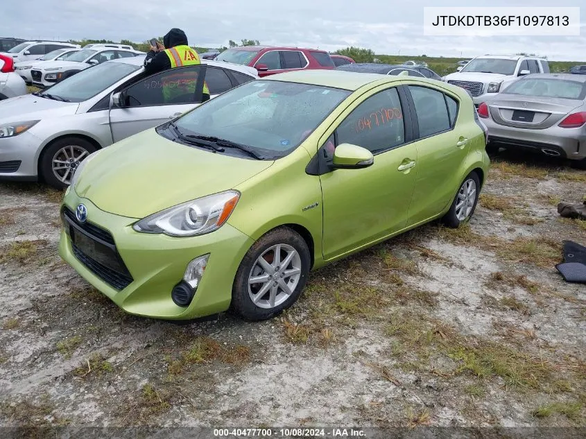 JTDKDTB36F1097813 2015 Toyota Prius C Three