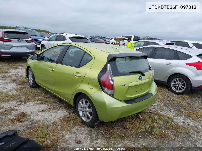 JTDKDTB36F1097813 2015 Toyota Prius C Three