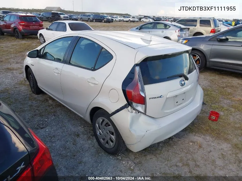 JTDKDTB3XF1111955 2015 Toyota Prius C