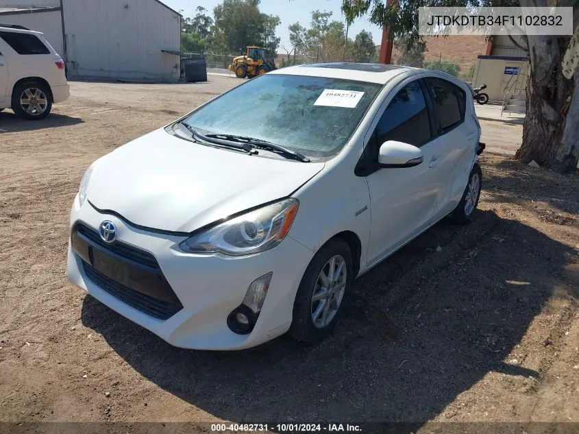 JTDKDTB34F1102832 2015 Toyota Prius C Four