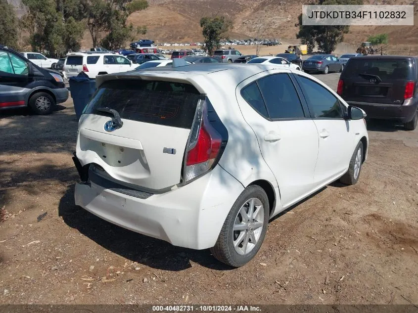 JTDKDTB34F1102832 2015 Toyota Prius C Four